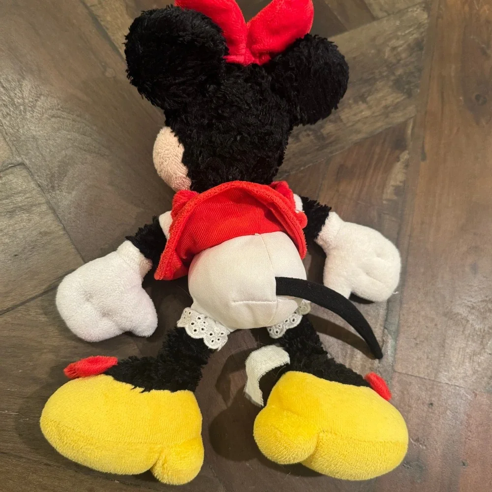 Disney Minnie Mouse Plush Red Polka Dot Dress White Gloves Yellow‎ Shoes Toy